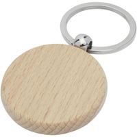 Okrągły brelok do kluczy Giovanni z drewna bukowego