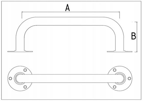 Uchwyt prosty 30 cm dla niepełnosprawnych Produkt Polski Certyfikat na Arena.pl
