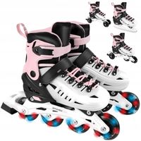 4w1 Łyżworolki Rolki Łyżwy Regulowane Dla Dziecka Kółka LED 29-33