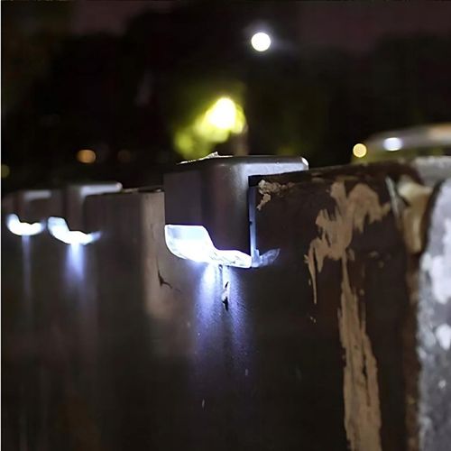 LAMPKI SOLARNE OGRODOWE SCHODOWE LED NA TARAS 8SZT Z CZUJNIKIEM ZMIERZCHU na Arena.pl