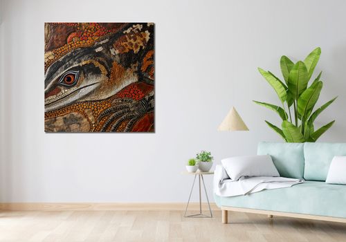 Obraz 100x100cm Oko Jaszczurki na Arena.pl