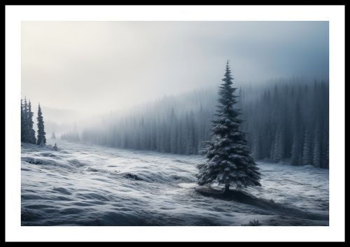 Plakat 60x40cm Samotna Choinka na Arena.pl