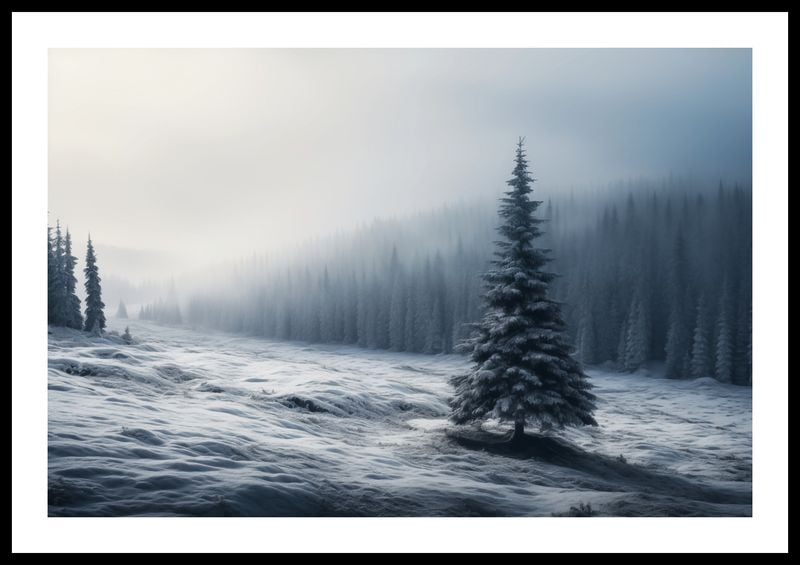 Plakat 60x40cm Samotna Choinka zdjęcie 3