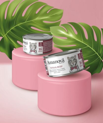 Amanova Cat Tuna & Beef - Tuńczyk I Wołowina W Bulionie Puszka 70G [16] na Arena.pl