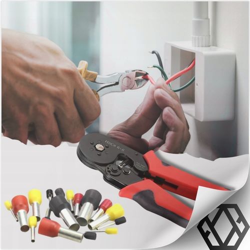 ZACISKARKA PRASKA DO KONEKTORÓW KOŃCÓWEK KABLI TULEJEK 0.25-10mm² na Arena.pl