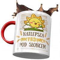 Kubek Czerwony Dla Siostrzenicy Urodziny Prezent Z Nadrukiem Ze Zdjęciem