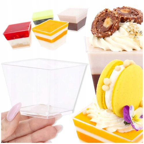 PUCHARKI DO DESERÓW Galaretka Na Mini Deserki Piramida Pojemnik 50szt 120ml na Arena.pl