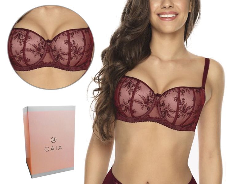 Biustonosz full cup GAIA JESSI 1036, Bordo, 75C zdjęcie 1