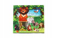 Drewniana kolorowa układanka dla dzieci Zabawka PUZZLE ZWIERZĘTA 16 el