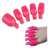Klipsy do paznokci stóp, usuwania hybryd, żelu, akrylu 5 sztuk różowe