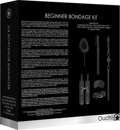 ouch! by shots zestaw akcesoriow do bondage dla początkujących, czarny na Arena.pl