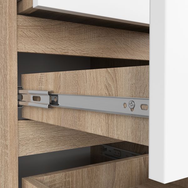 Komoda CL5 40 cm 5 szuflad - dąb sonoma-biała zdjęcie 4