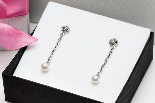 Srebrne kolczyki KDM5180 - Markazyty na Arena.pl