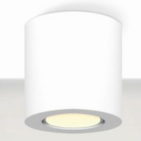 Lampa sufitowa natynkowa Rund 300701002 Elkim biała tuba biała