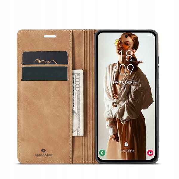 Spacecase Wallet Galaxy A32 5G Light Brown zdjęcie 8