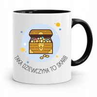 Kubek Czarny Dla Dziewczyny Żony To Skarb Z Nadrukiem Ze Zdjęciem