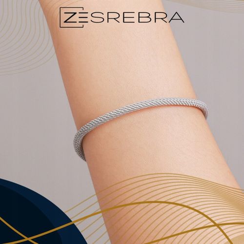 Bransoletka modułowa srebro 925 do CHARMS koralików zawieszek szara srebrna na Arena.pl