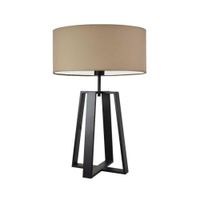 Lampka THOR abażur beżowy stelaż czarny