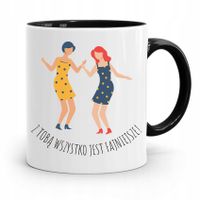 Kubek Czarny Dla Przyjaciela Wszystko Fajniejsze Z Nadrukiem Ze Zdjęciem