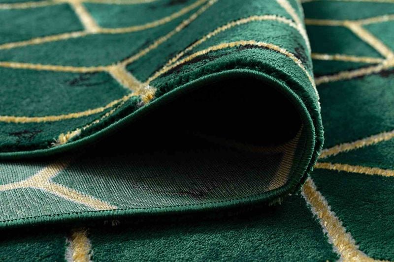 RUG/LU/ESTEMA/CUBES/BOTTLEGREEN+GOLD/160x220 zdjęcie 7