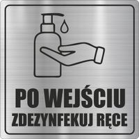 TABLICZKA Dezynfekcja rąk Włóż maskę Myj ręce bhp