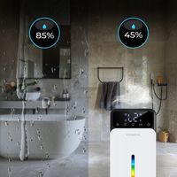 Cichy osuszacz LUXE 1200ml UV + LED wydajny pochłaniacz wilgoci do domu