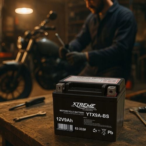 AKUMULATOR MOTOCYKLOWY XTREME 12V 9Ah WYMIAR 8Ah BEZOBSŁUGOWY SKUTER MOTOR na Arena.pl