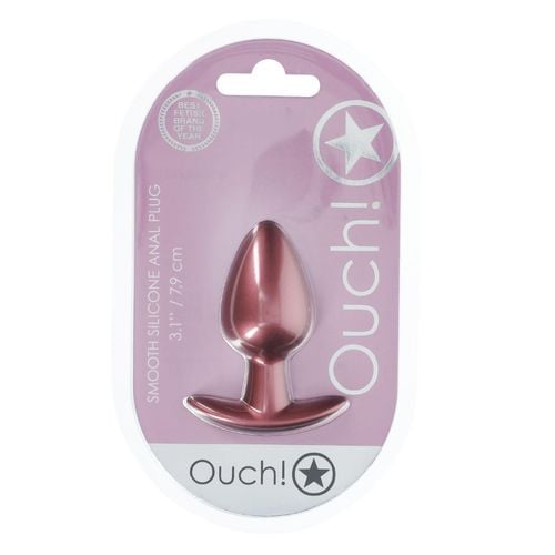 smooth silicone anal plug - medium - 3.1 / 7,9 cm - rose gold na Arena.pl