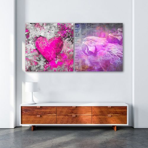 Plakat, Papuga, abstrakcja 40x40 na Arena.pl