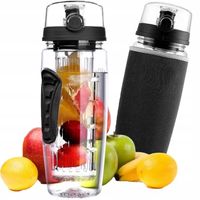 DUŻY Bidon na Wodę Sportowy Butelka Motywacyjna Tritanowa na Siłownię 1l