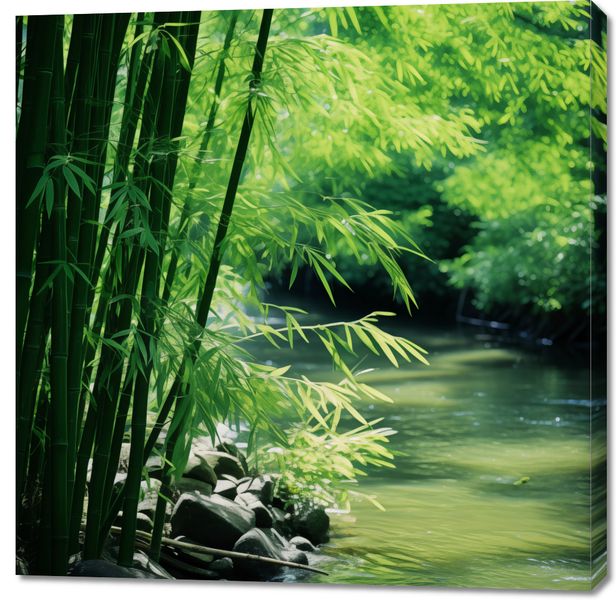 Obraz 100x100cm Spokój Bambusów zdjęcie 1
