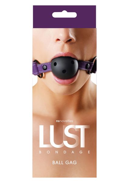 Lust Bondage Ball Gag Purple zdjęcie 2
