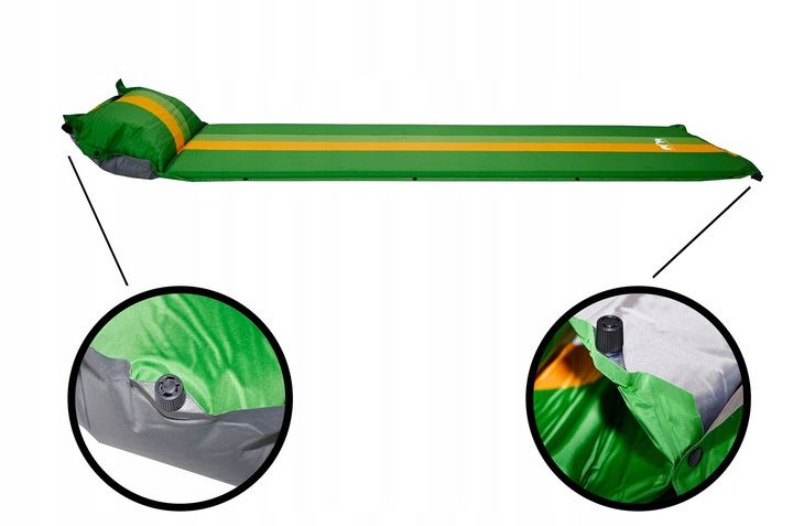 MATA SAMOPOMPUJĄCA Z PODUSZKĄ MATERAC karimata kempingowa POD NAMIOT BIWAK zdjęcie 3
