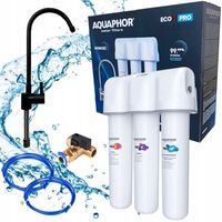Filtr twardej wody pod zlew AQUAPHOR ECO H PRO zmiękczanie czarna wylewka