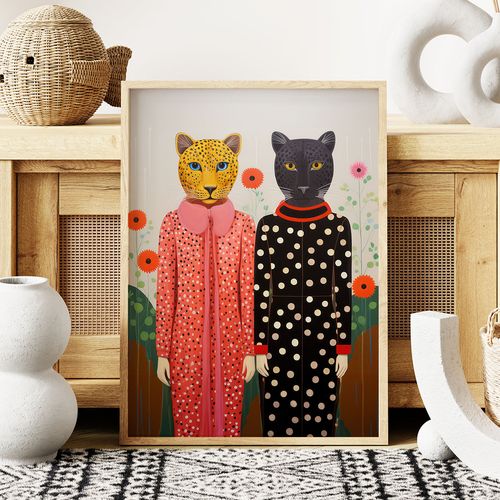 Plakat portret koty lampart 40x50 cm na Arena.pl