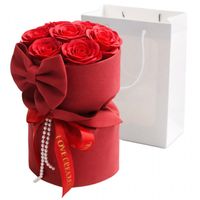 flower box, bukiet zapachowych kwiatów mydlanych w pudełku 8szt. led