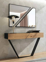 Lustro ścienne loftowe 50x90cm - czarna rama