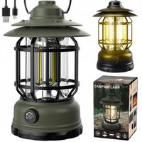 LAMPA KEMPINGOWA BIWAKOWA AKUMULATOROWA LED COB USB LATARNIA TURYSTYCZNA