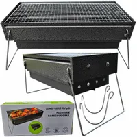 GRILL WĘGLOWY TURYSTYCZNY PRZENOŚNY SKŁADANY KEMPINGOWY XXL WALIZKA BBQ