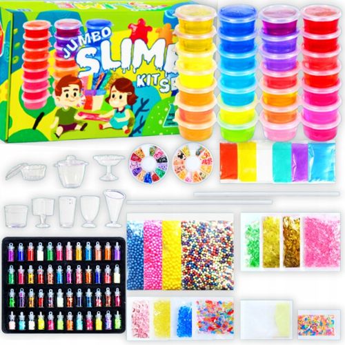 ZESTAW SLIME DO ROBIENIA GLUTÓW WIELKI KREATYWNY 120w1 BOX PREZENT XXL na Arena.pl