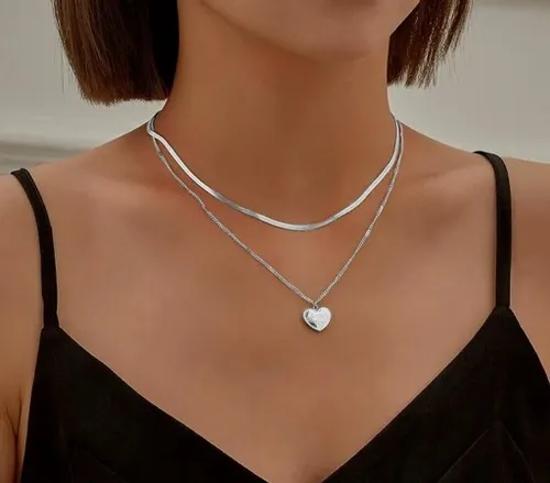 Naszyjnik lancuszek srebrne serduszko CELEBRYTKA na Arena.pl