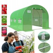 Tunel Foliowy Ogrodowy Szklarnia 2x3 6m2 3x2 Zielony Warzywa Stelaż Dodatki