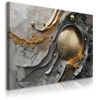 Obraz Canvas Do Salonu Styl Glamour Złote Elementy Abstrakcja 40cm x 30cm