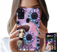 ETUI DO SAMSUNG GALAXY A21s - KOBIETA W SŁONECZNIKACH, KOBIECE WZORY