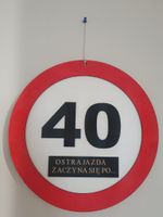 znak urodzinowy   "40"