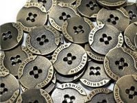 Metalowe guziki tapicerskie kształt okrągły fi 20,3 mm złoty 5 szt. 110356