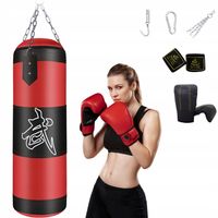 WYPEŁNIONY WOREK BOKSERSKI DO MUAY THAI I KICKBOXINGU Z OBROTEM 360