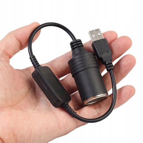 ADAPTER KONWERTER z USB na GNIAZDO ZAPALNICZKI 12V na Arena.pl
