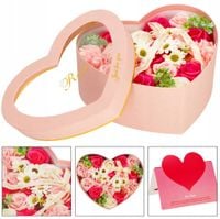 BUKIET KWIATÓW W PUDEŁKU MYDLANE FLOWER BOX RÓŻE PREZENT NA WALENTYNKI
