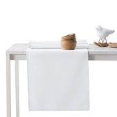 Zestaw obrus + bieżnik plamoodporny EMPIRE 115x200 + 30x200 Biały